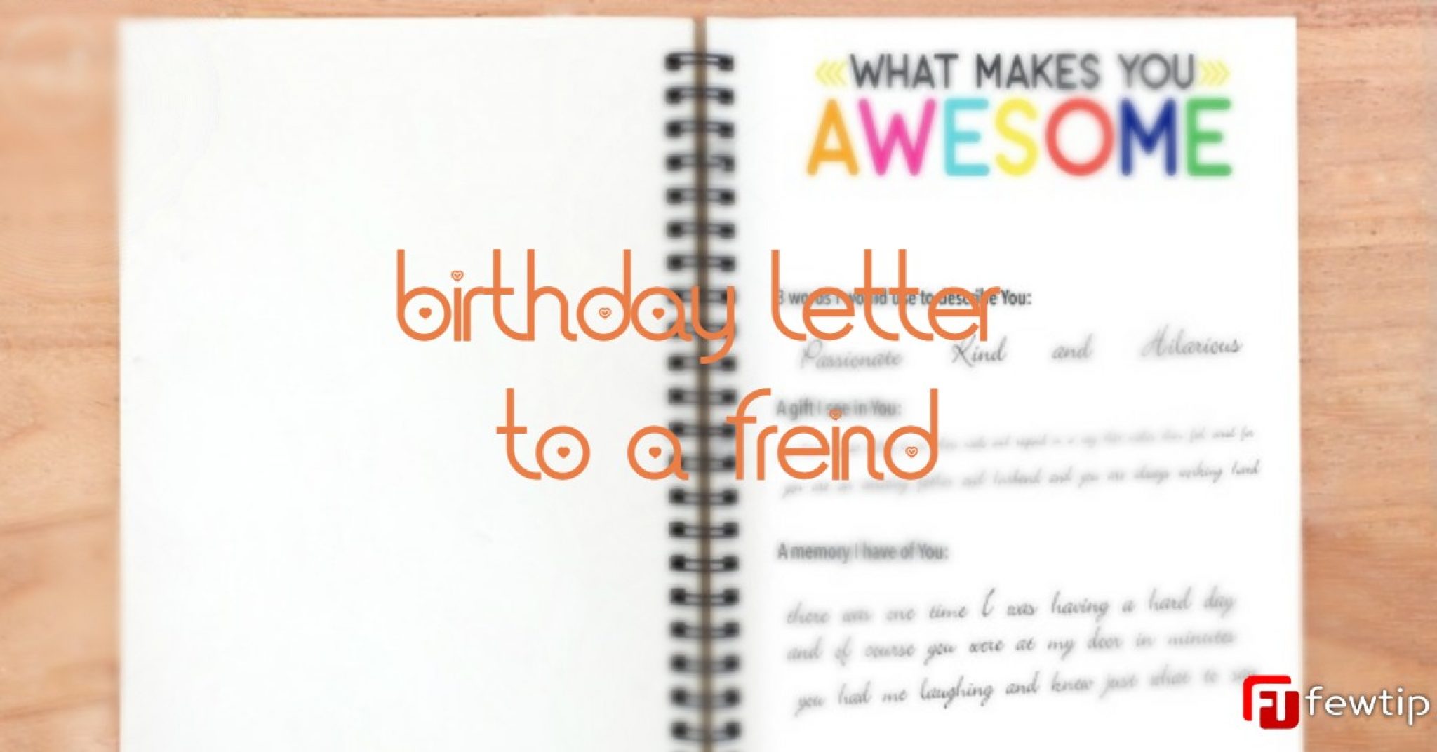 50+ Happy Birthday Letter to a Friend - Fewtip